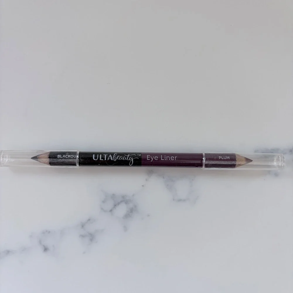 Ulta Beauty Dual Ended Eye Liner Pencil Blackout and Plum 0.04 oz New Sealed